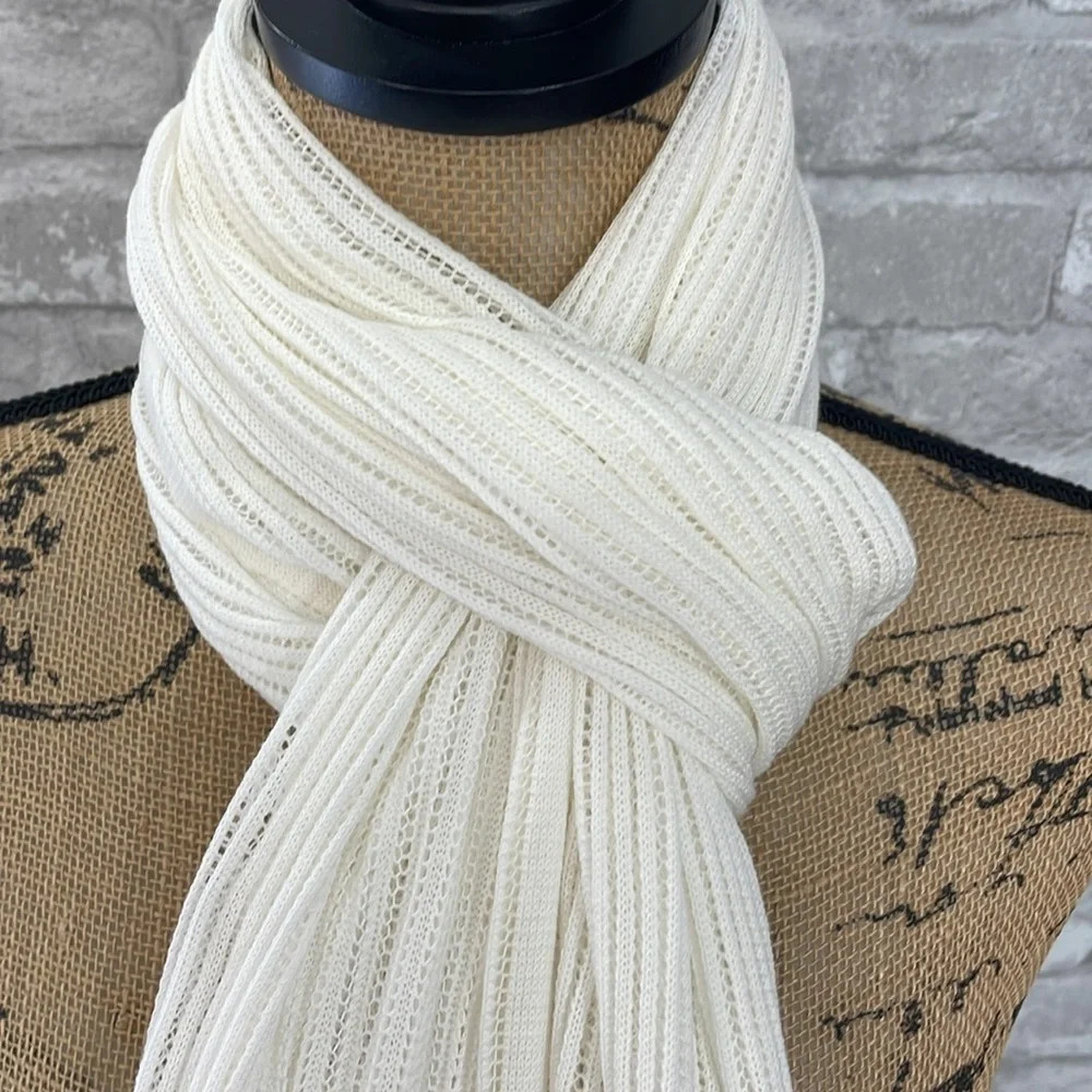 A New Day Ivory Knit Scarf